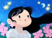 korean art, Starry Night - DOKHBI ARTWORKS Hyoji Lee Painting ARTWORKS dokkaebi dokebi k - art Starry Night DOKHBI