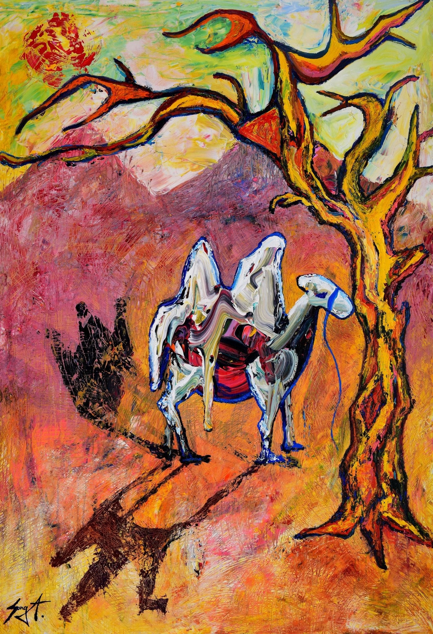korean art, Sweet Dreams of Camel - DOKHBI ARTWORKS Painting Yun Song-A