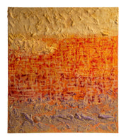Sympathy-03 - Korean and Chinese paper, pulp, quartz sand 34.5x39.5cm by PAN YUNMAN, Korean Contemporary Art 2025
