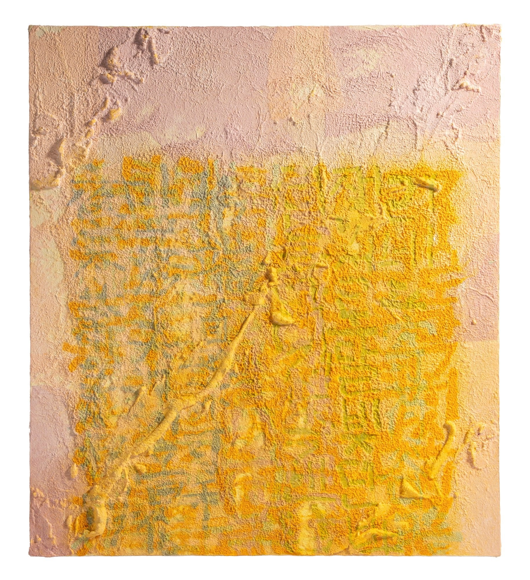Sympathy-06 - Korean and Chinese paper, pulp, quartz sand 34.5x39.5cm by PAN YUNMAN, Korean Contemporary Art 2025