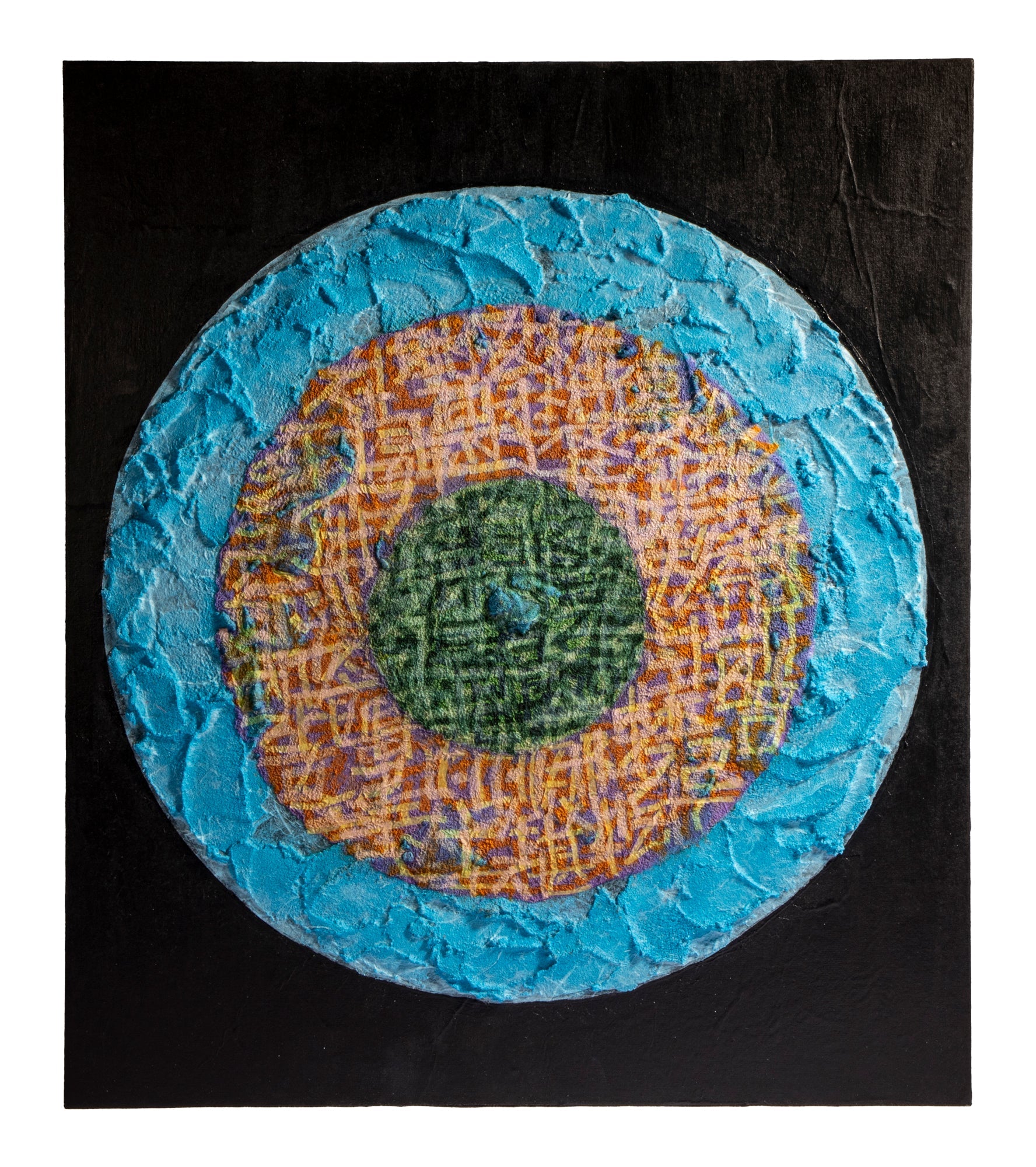Sympathy-07 - Korean and Chinese paper, pulp, quartz sand 46x53cm by PAN YUNMAN, Korean Contemporary Art 2025