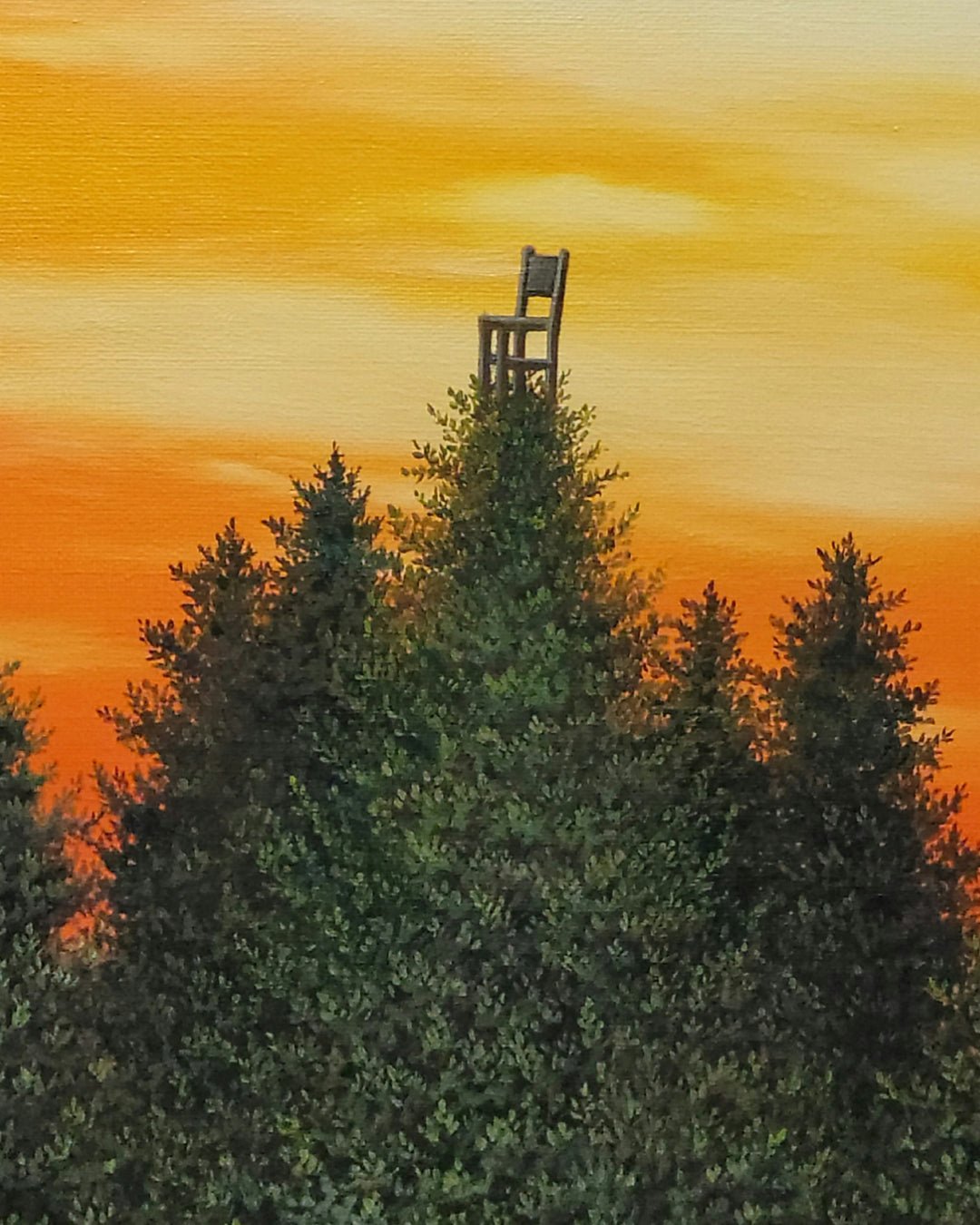 korean art, The Chair on the Tree - DOKHBI ARTWORKS Min Yul Painting