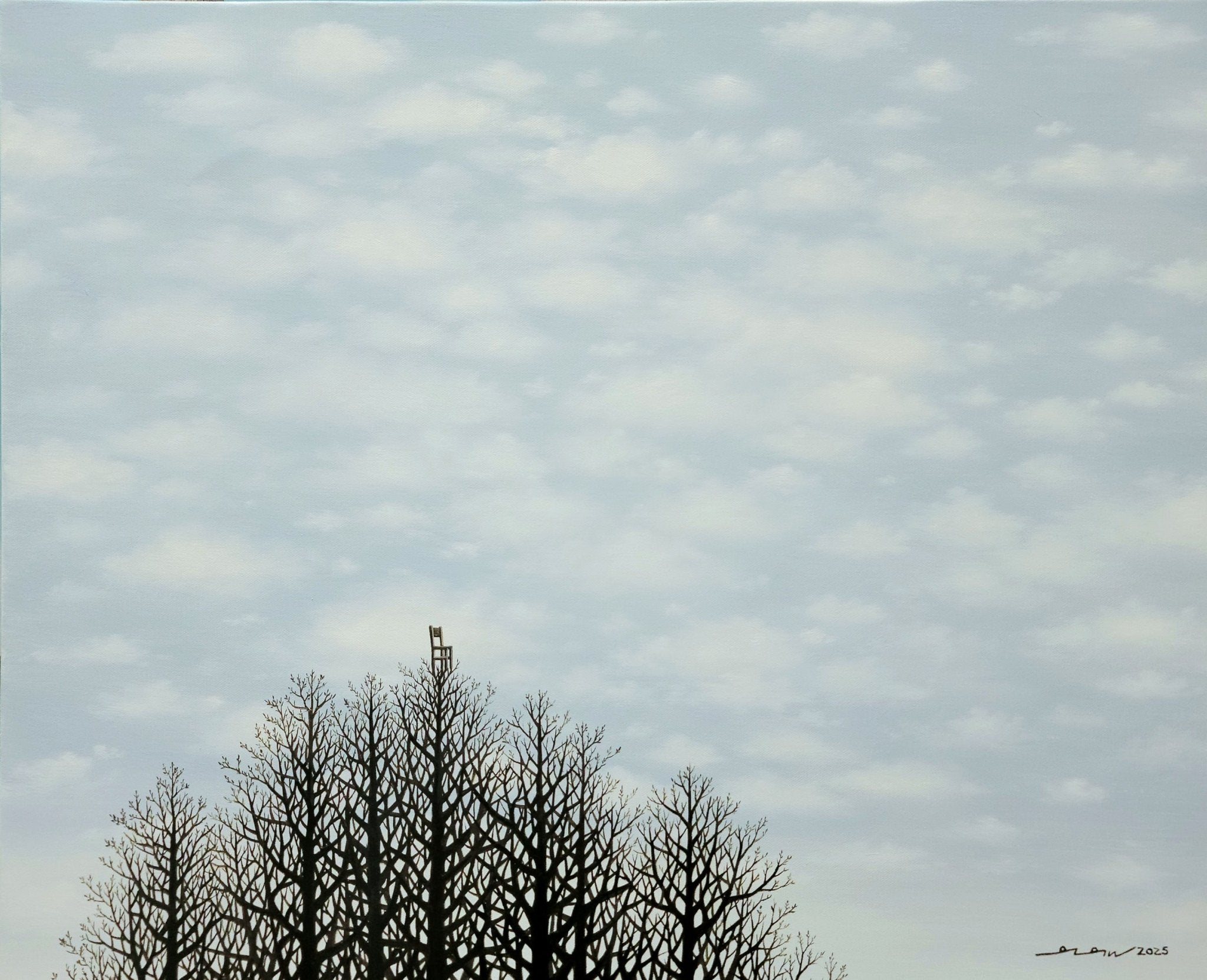 korean art, The Chair on the Tree - DOKHBI ARTWORKS Min Yul Painting