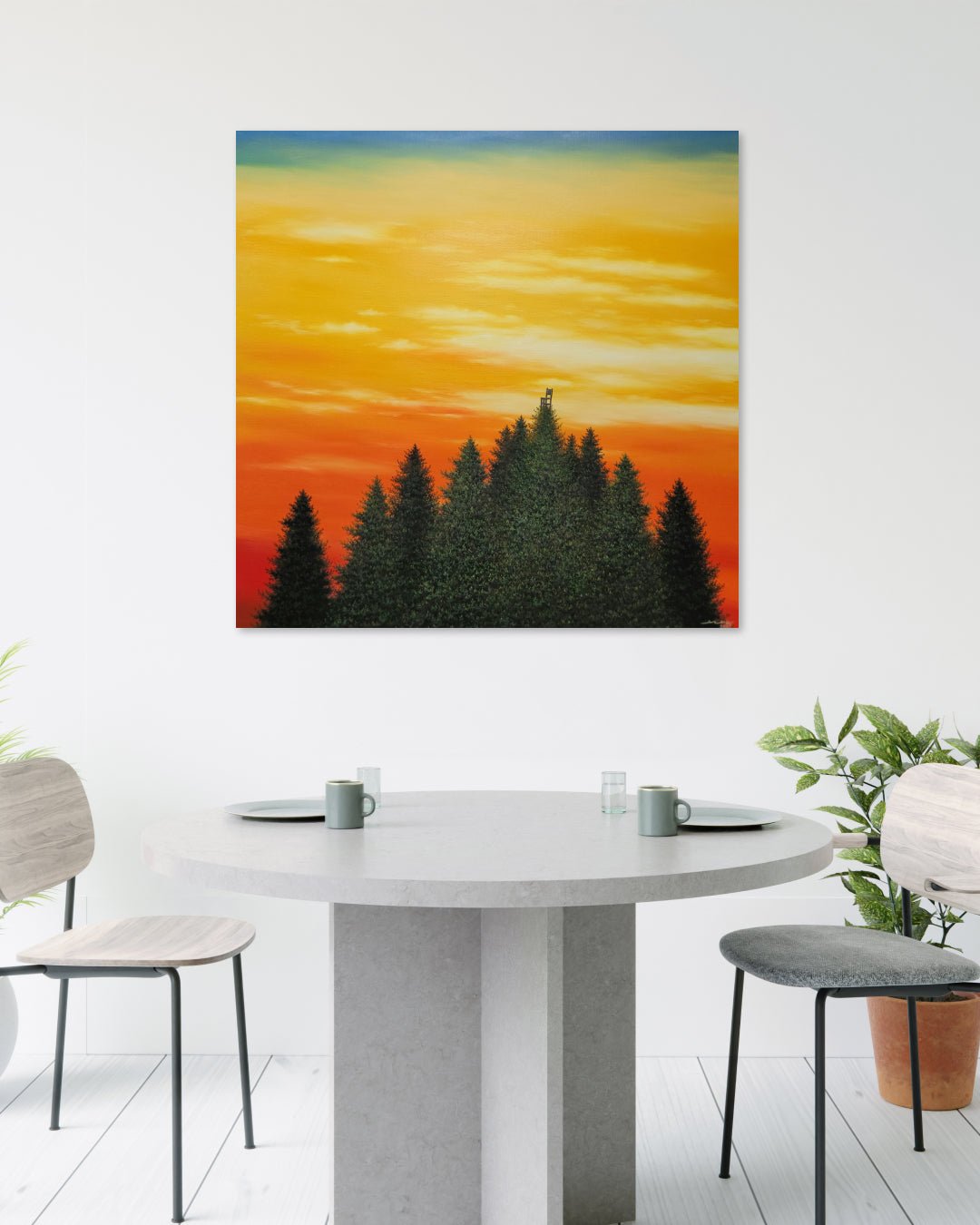 korean art, The Chair on the Tree - DOKHBI ARTWORKS Min Yul Painting