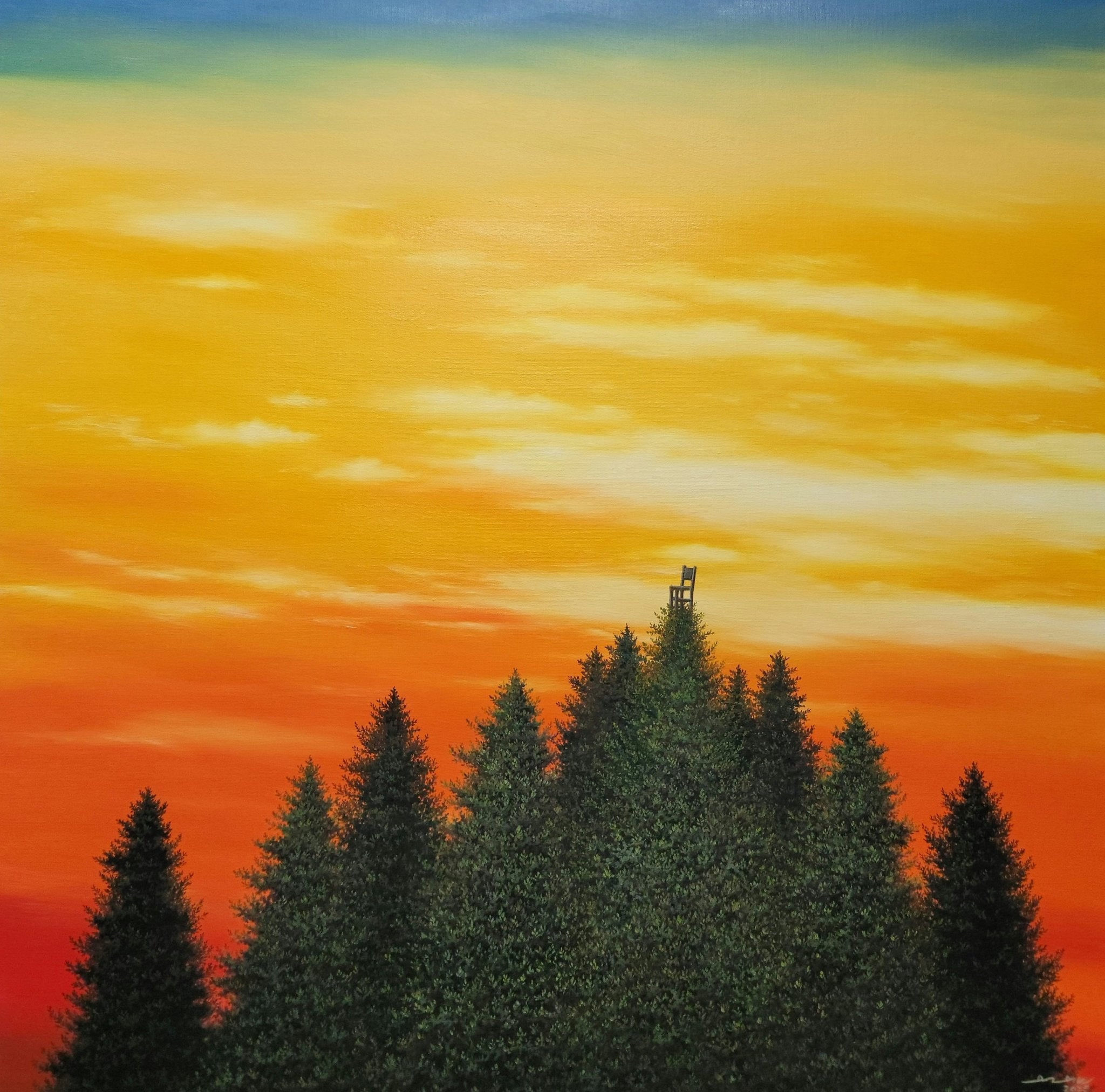korean art, The Chair on the Tree - DOKHBI ARTWORKS Min Yul Painting