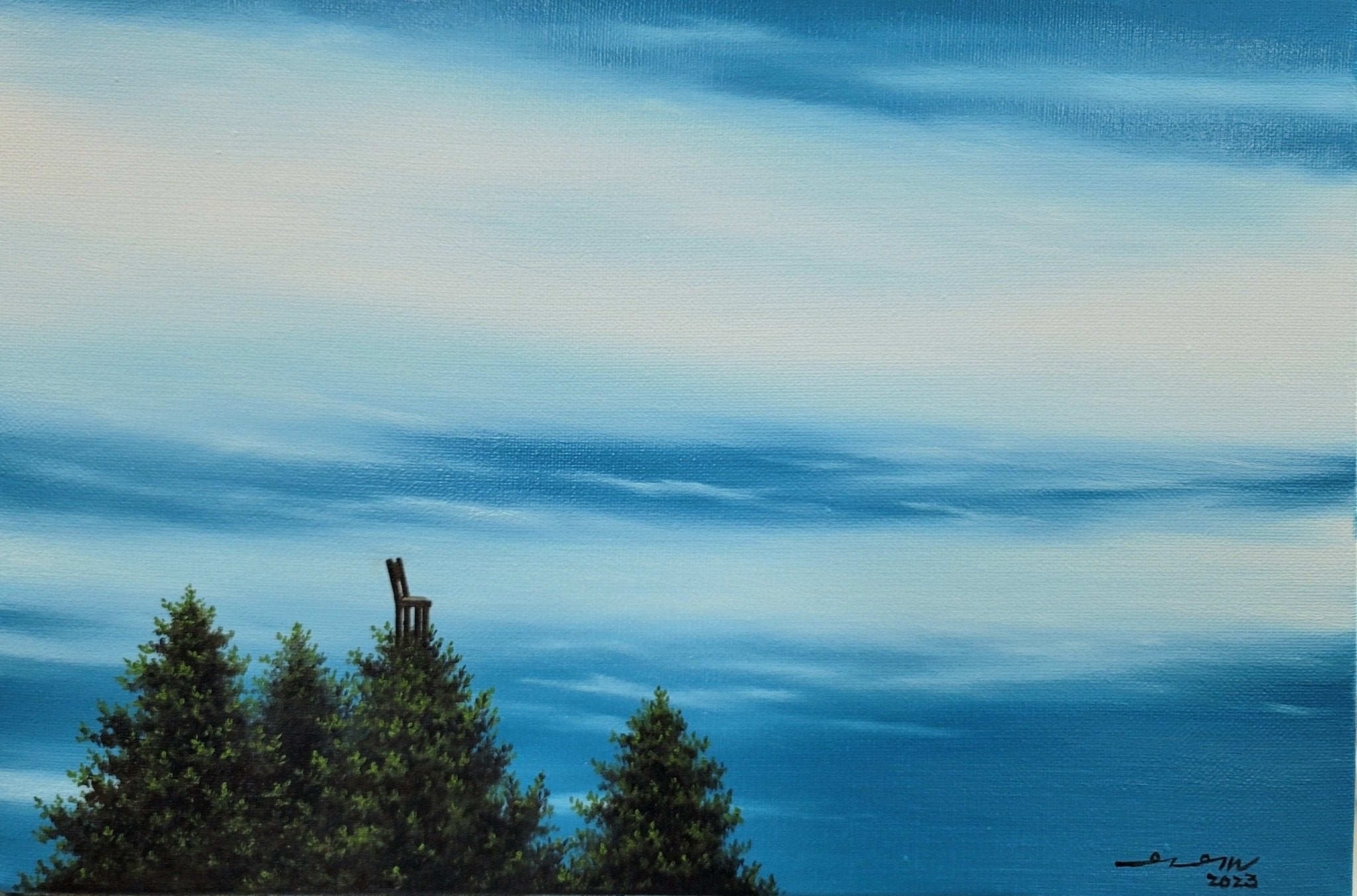 korean art, The Chair on the Tree - DOKHBI $1000 ARTWORKS Min Yul