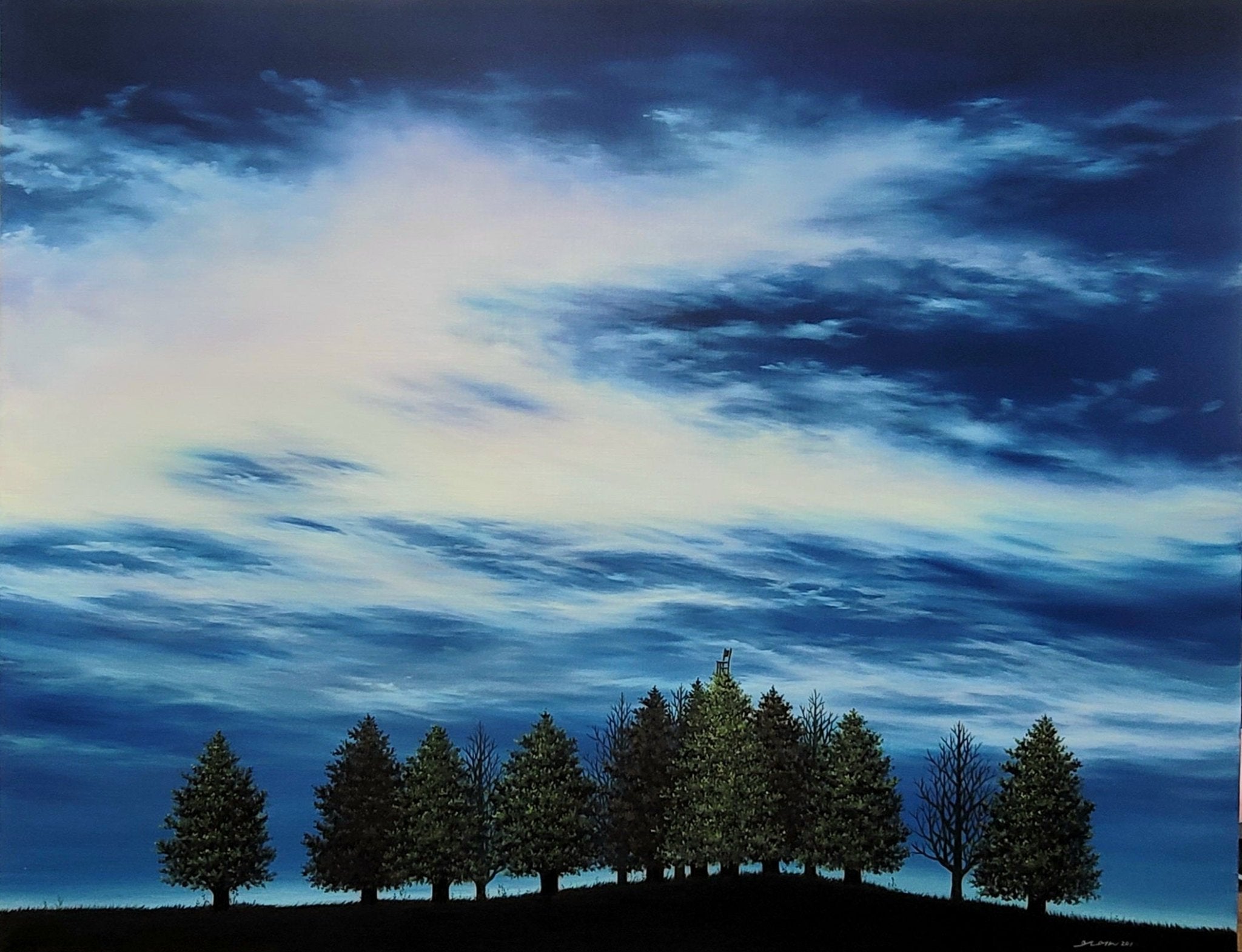 korean art, The Chair on the Tree - DOKHBI ARTWORKS Min Yul Painting