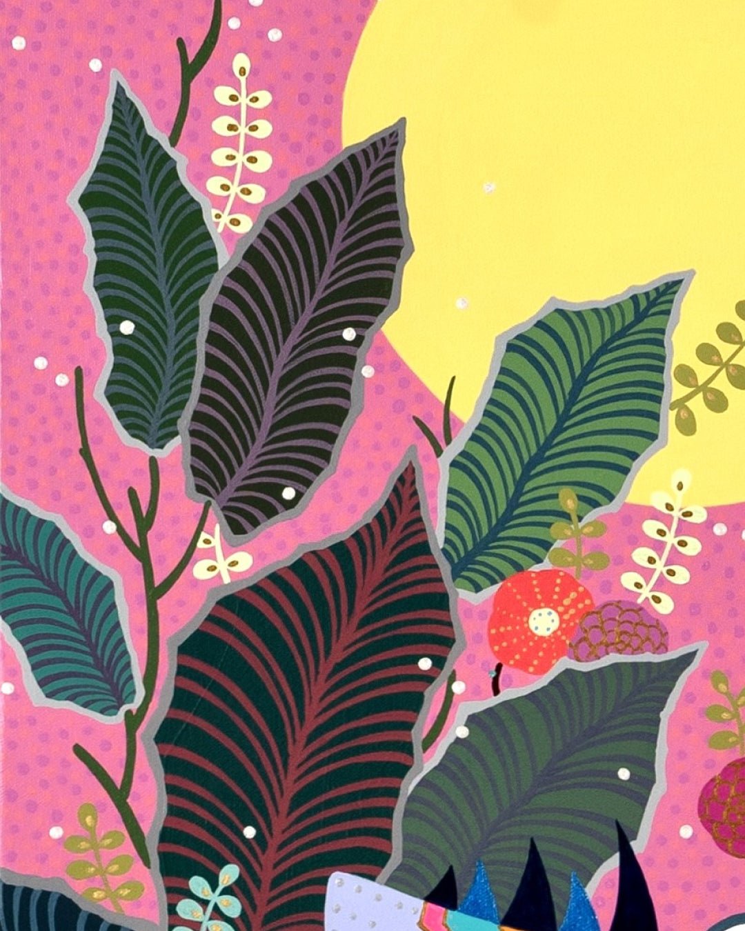 korean art, The Day of Flower Snow - DOKHBI ARTWORKS Hwang Jeong Hee Painting