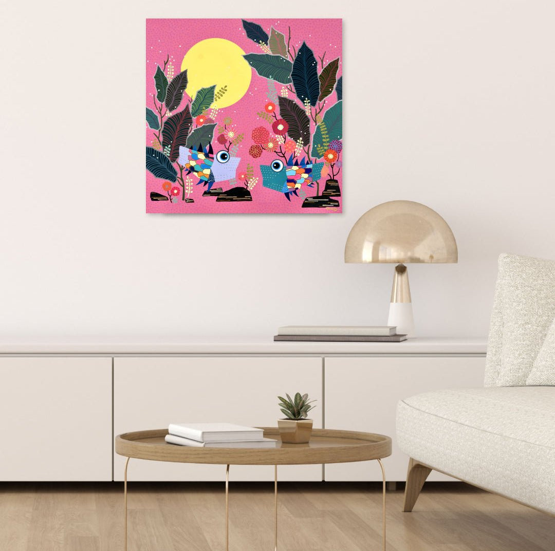 korean art, The Day of Flower Snow - DOKHBI ARTWORKS Hwang Jeong Hee Painting