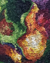 The Light of Recovery close-up detail, acrylic newspaper pulp texture by Korean artist Baek I-re
