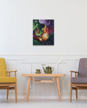 The Light of Recovery size reference 53x45.5cm - original Korean mixed media painting by Baek I-re