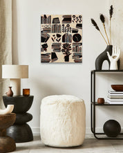 The Radiant Ordinary No.1 by Soo-Hyun Cho displayed in modern living room, original Korean painting 2025