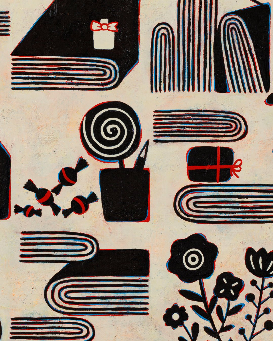 The Radiant Ordinary No.2 close-up detail, brushwork texture by Korean artist Soo-Hyun Cho