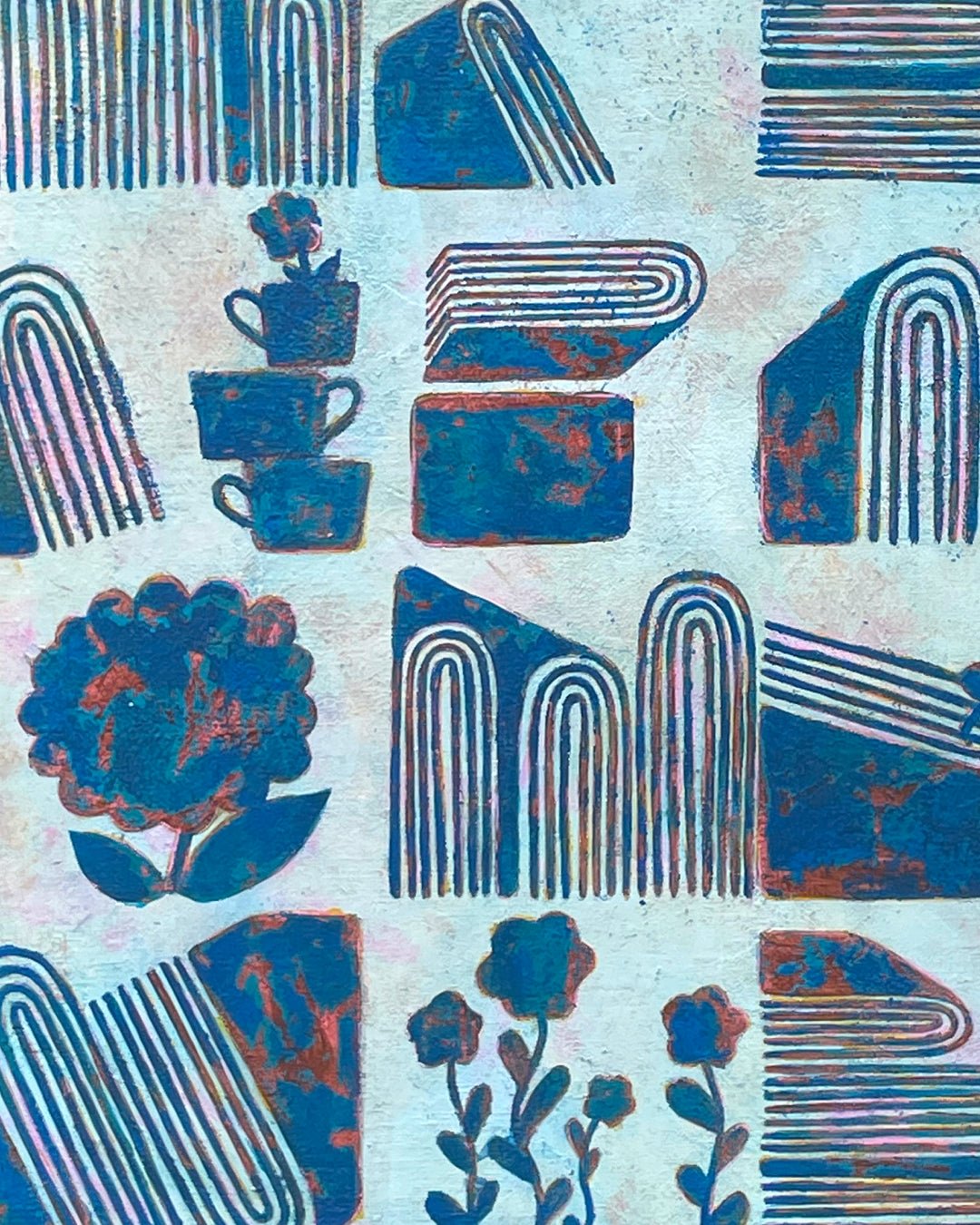 The Radiant Ordinary No.8 surface detail - Acrylic on Canvas by Soo-Hyun Cho, Korean fine art 2025