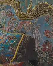 korean art, The Royal Camel - DOKHBI ARTWORKS Painting Yun Song - A ARTWORKS dokkaebi dokebi k - art The Royal Camel surface detail - Acrylic on Canvas by Yun Song - A, Korean fine art 2025 DOKHBI