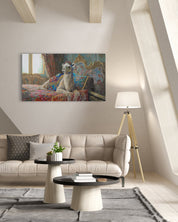 korean art, The Royal Camel - DOKHBI ARTWORKS Painting Yun Song - A ARTWORKS dokkaebi dokebi k - art The Royal Camel by Yun Song - A displayed in modern living room, original Korean painting 2025 DOKHBI