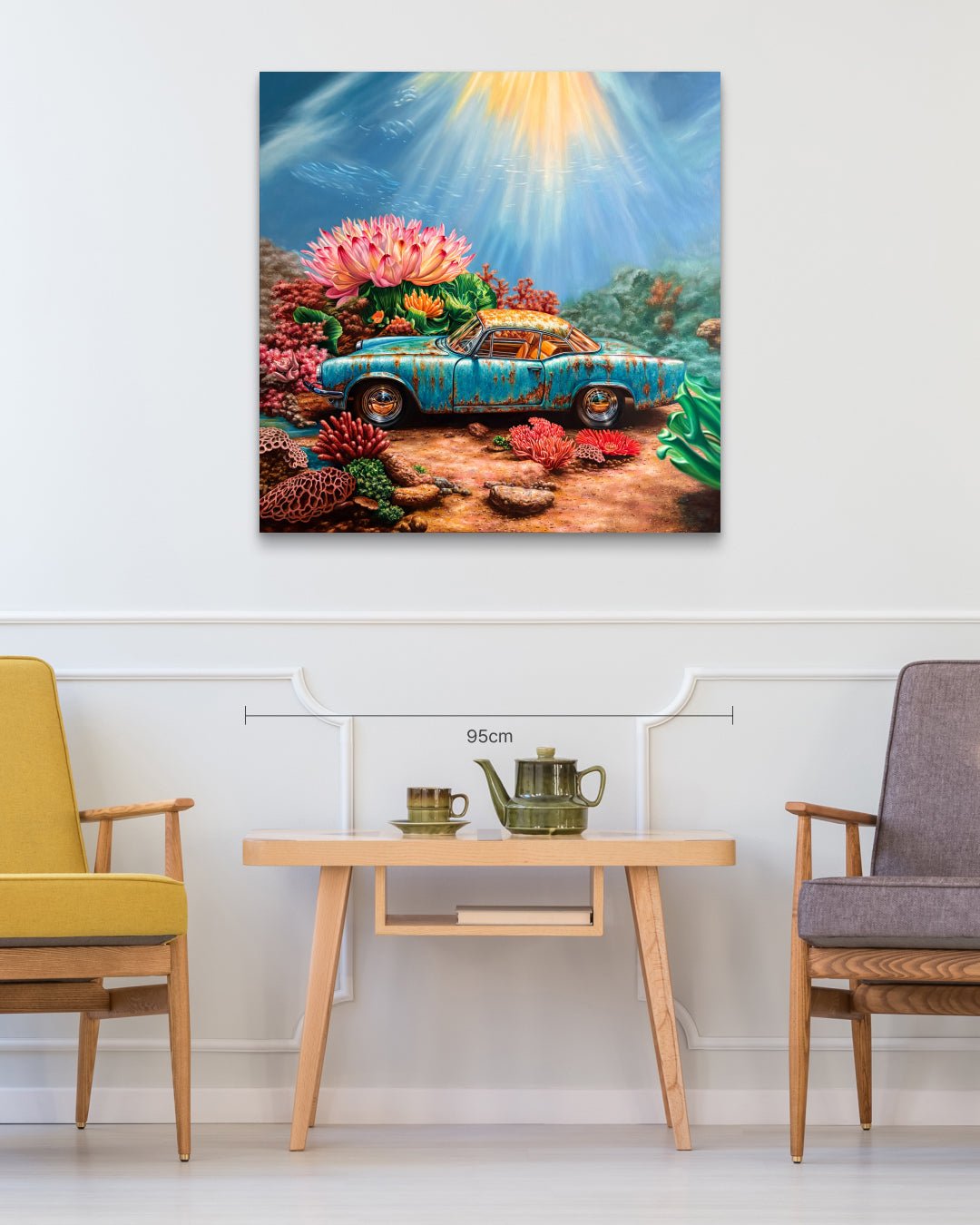korean art, The Secret Garden - DOKHBI ARTWORKS Kang Se Kyung Painting ARTWORKS dokkaebi dokebi k - art The Secret Garden size reference 100x100cm - original Korean painting by Kang Se Kyung DOKHBI