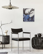korean art, The Shape of Us Who Pursue Ideals - DOKHBI $1000 ARTWORKS KIM JEONG YONG ARTWORKS dokkaebi dokebi k - art The Shape of Us Who Pursue Ideals by KIM JEONG YONG displayed in modern living room, original Korean ink painting 2022 DOKHBI