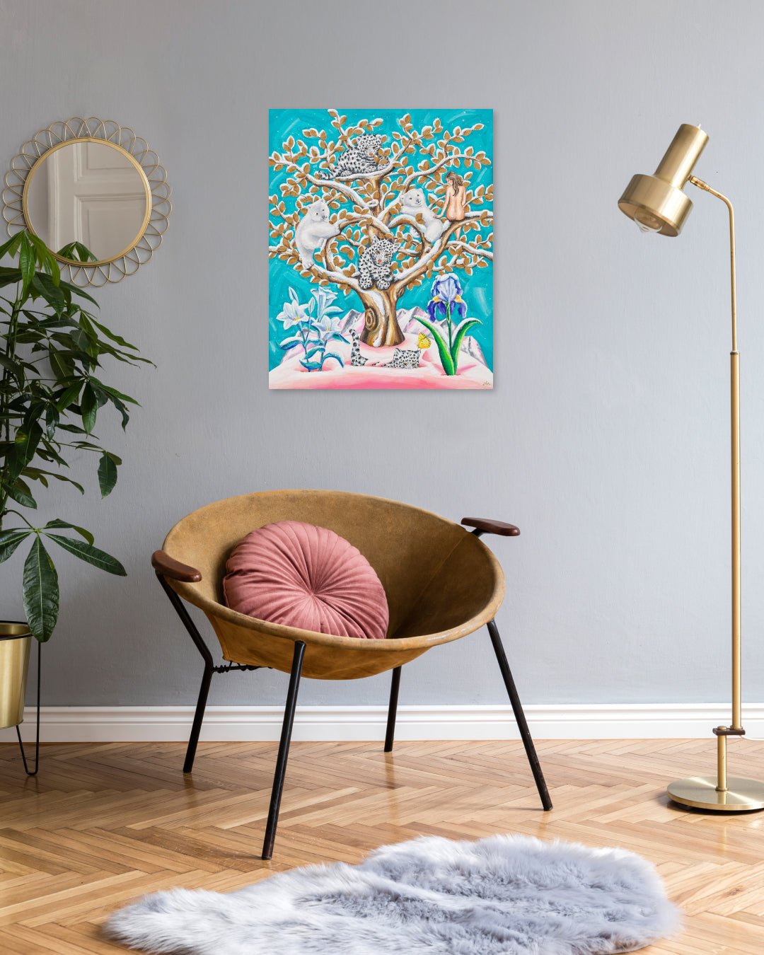 korean art, The Snowy Tree of Love - DOKHBI Aira Choi ARTWORKS Painting