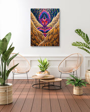 Korean contemporary painting The Winged Boy by Kang Hoon, interior wall art decor