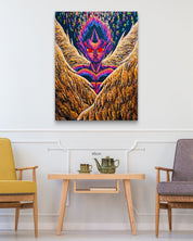 The Winged Boy size reference 116.8x91cm - original Korean painting by Kang Hoon