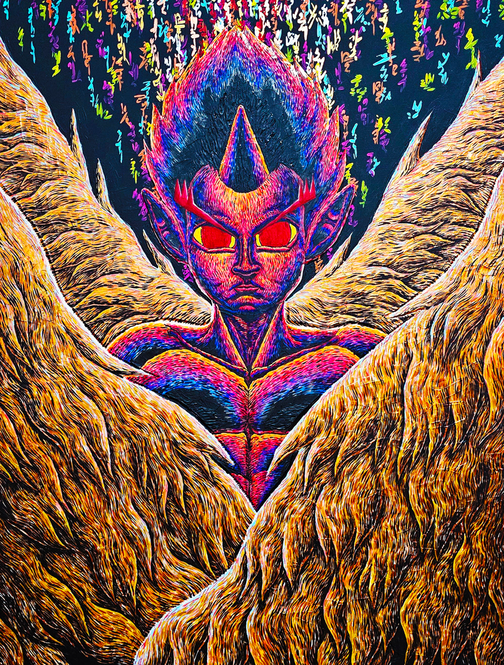 The Winged Boy - Acrylic on Canvas 116.8x91cm by Kang Hoon, Korean Contemporary Art 2025