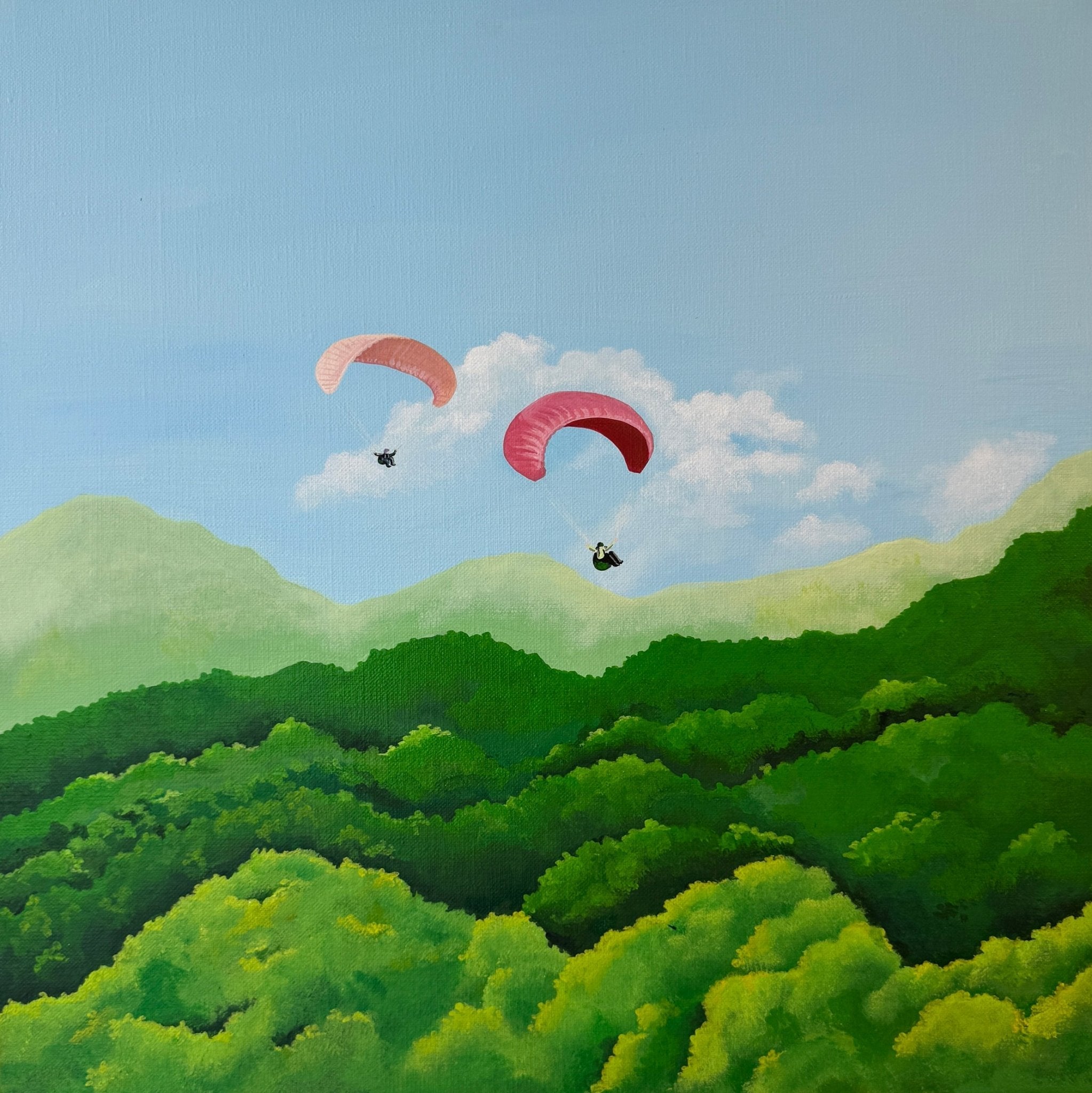 korean art, Those Who Float - Paragliding - DOKHBI $1000 ARTWORKS Choi In Jeong