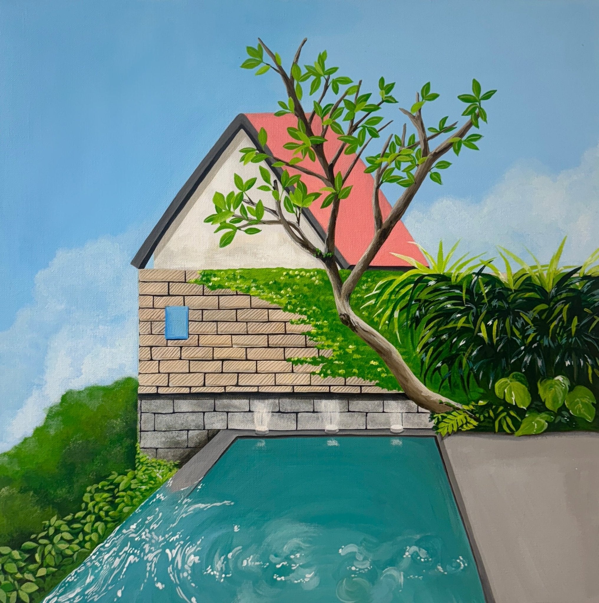 korean art, Those Who Float - Swimming pool - DOKHBI $1000 ARTWORKS Choi In Jeong