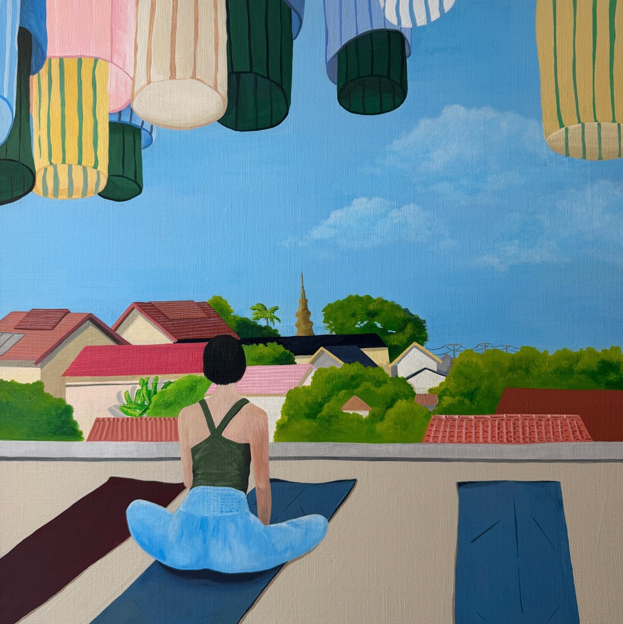 korean art, Those Who Float - Yoga - DOKHBI $1000 ARTWORKS Choi In Jeong