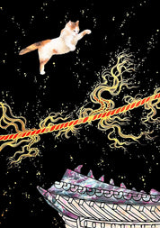 Tightrope - Bunchae on Jangji 45.5x29.7cm by Hwui yeon Lee, Korean Contemporary Art 2025