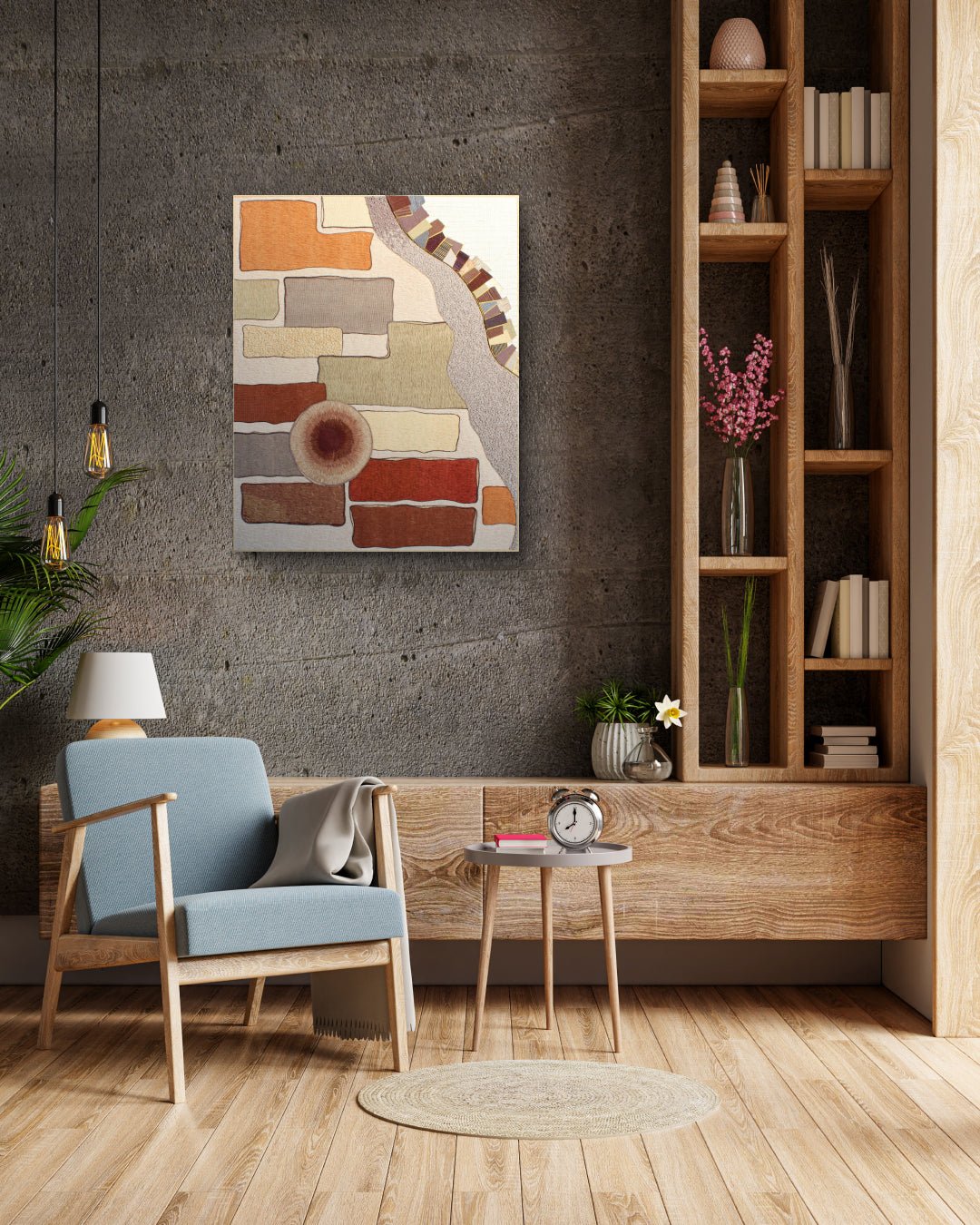 Korean contemporary Hanji painting Transformation by Lee Yu-mi (Haerang), interior wall art decor