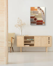 Transformation by Lee Yu-mi (Haerang) displayed in modern living room, original Korean Hanji painting 2023
