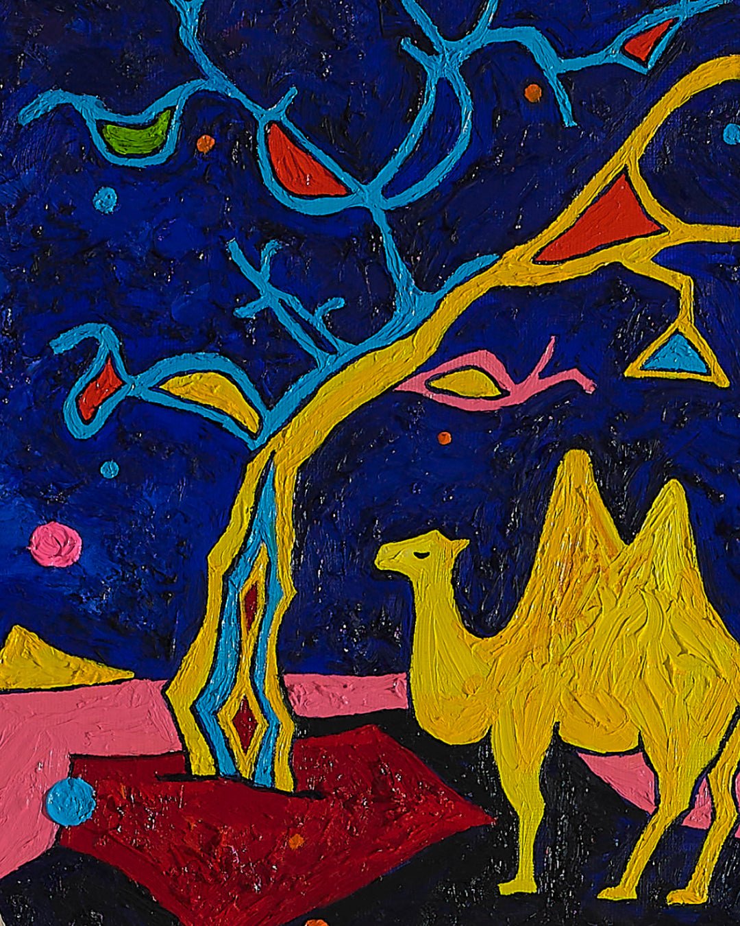 korean art, Trip around the World - DOKHBI ARTWORKS Painting Yun Song - A ARTWORKS dokkaebi dokebi k - art Trip around the World close - up detail, brushwork texture by Korean artist Yun Song - A DOKHBI