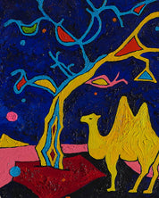 korean art, Trip around the World - DOKHBI ARTWORKS Painting Yun Song - A ARTWORKS dokkaebi dokebi k - art Trip around the World close - up detail, brushwork texture by Korean artist Yun Song - A DOKHBI