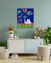 korean art, Tropical Island - DOKHBI ARTWORKS Painting Yun Song - A ARTWORKS dokkaebi dokebi k - art Korean contemporary painting Tropical Island by Yun Song - A, interior wall art decor DOKHBI