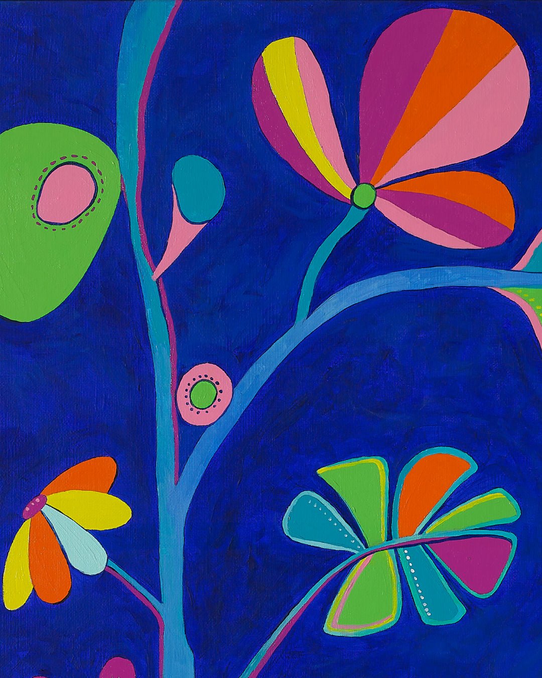 korean art, Tropical Island - DOKHBI ARTWORKS Painting Yun Song - A ARTWORKS dokkaebi dokebi k - art Tropical Island surface detail - Acrylic on Canvas by Yun Song - A, Korean fine art 2024 DOKHBI