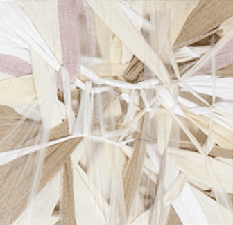 Types of Tension VII - Mixed Fabrics 20x20cm by Ji Young Kim, Korean Contemporary Textile Art 2020
