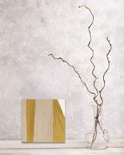 Types of Tension IX by Ji Young Kim displayed in modern living room, original Korean mixed fabric art 2020