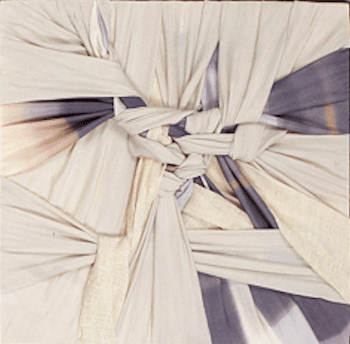 Types of Tension IV - Mixed Fabrics 20x20cm by Ji Young Kim, Korean Contemporary Textile Art 2020