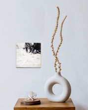 Types of Tension II by Ji Young Kim displayed in modern living room, original Korean mixed fabric art 2020