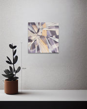 Types of Tension I size reference 20x20cm - original Korean mixed fabric art by Ji Young Kim