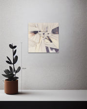 Types of Tension IV size reference 20x20cm - original Korean mixed fabric art by Ji Young Kim