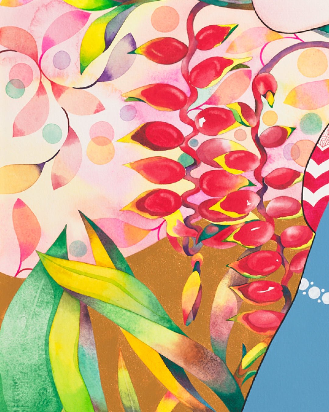 korean art, Une pomme est tombee - DOKHBI ARTWORKS Mixed Media Painting