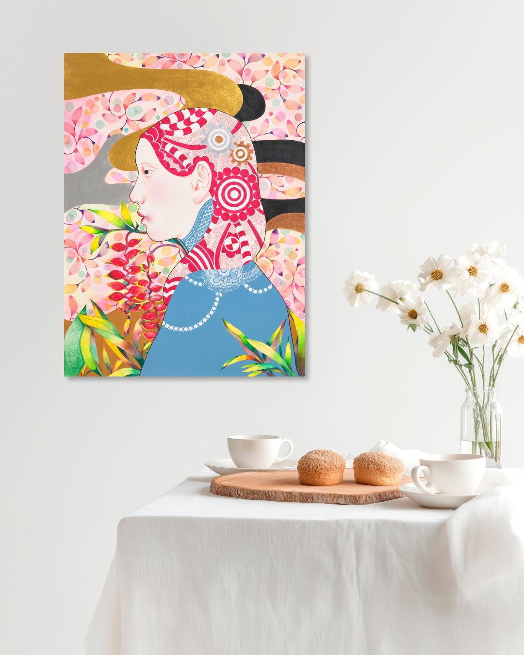 korean art, Une pomme est tombee - DOKHBI ARTWORKS Mixed Media Painting