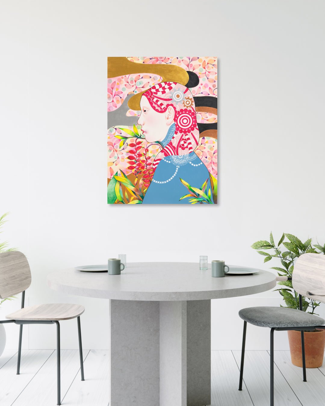 korean art, Une pomme est tombee - DOKHBI ARTWORKS Mixed Media Painting