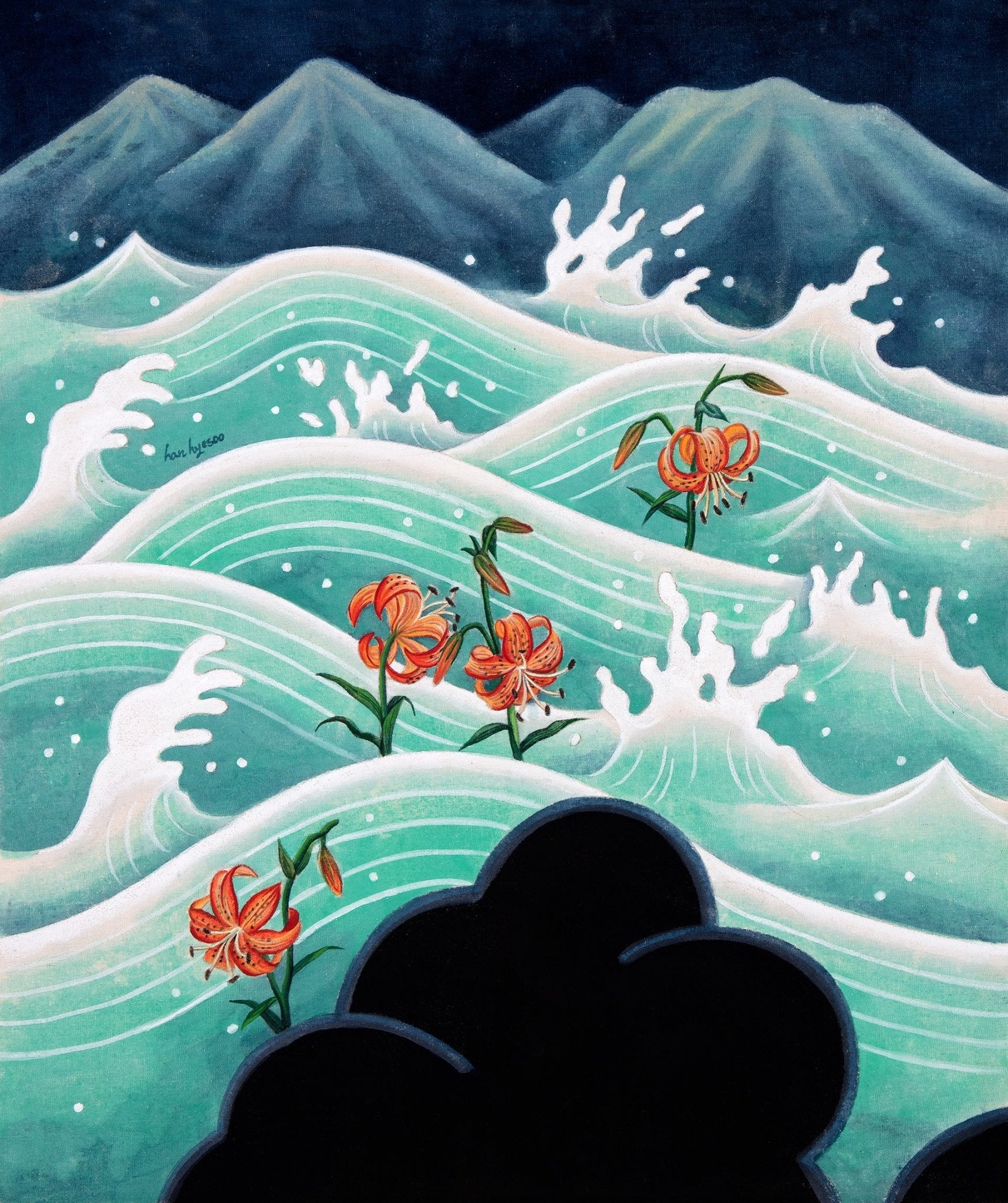 korean art, variation of Mul - gil - DOKHBI ARTWORKS Han Hye Soo Mixed Media