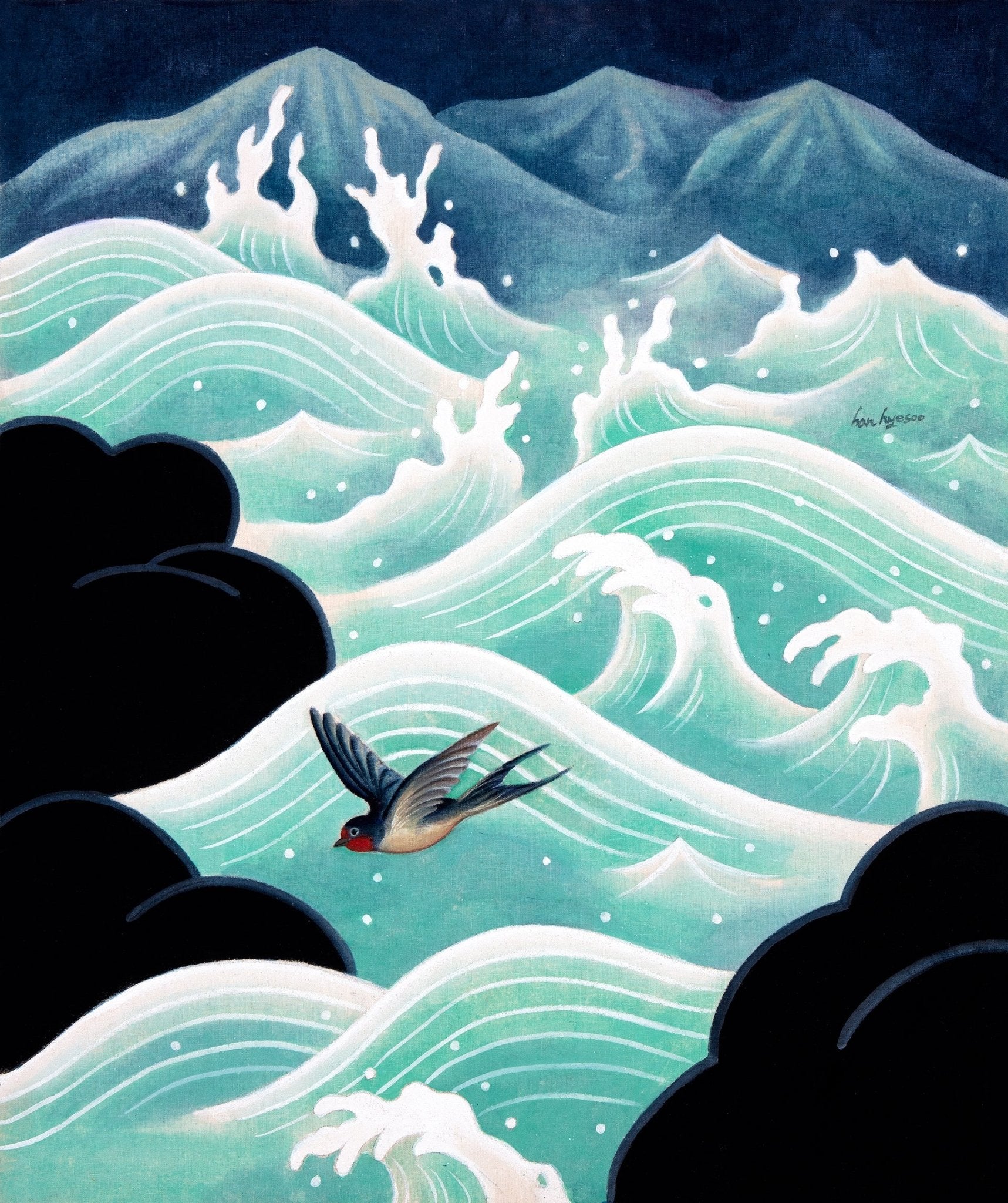 korean art, variation of Mul - gil - DOKHBI ARTWORKS Han Hye Soo Mixed Media