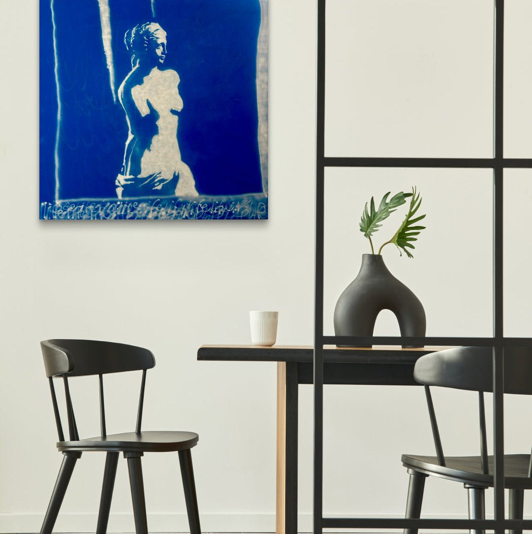 korean art, Venus - DOKHBI ARTWORKS Feeldog Painting ARTWORKS dokkaebi dokebi k - art Venus by Feeldog displayed in modern living room, original Korean painting 2025 DOKHBI