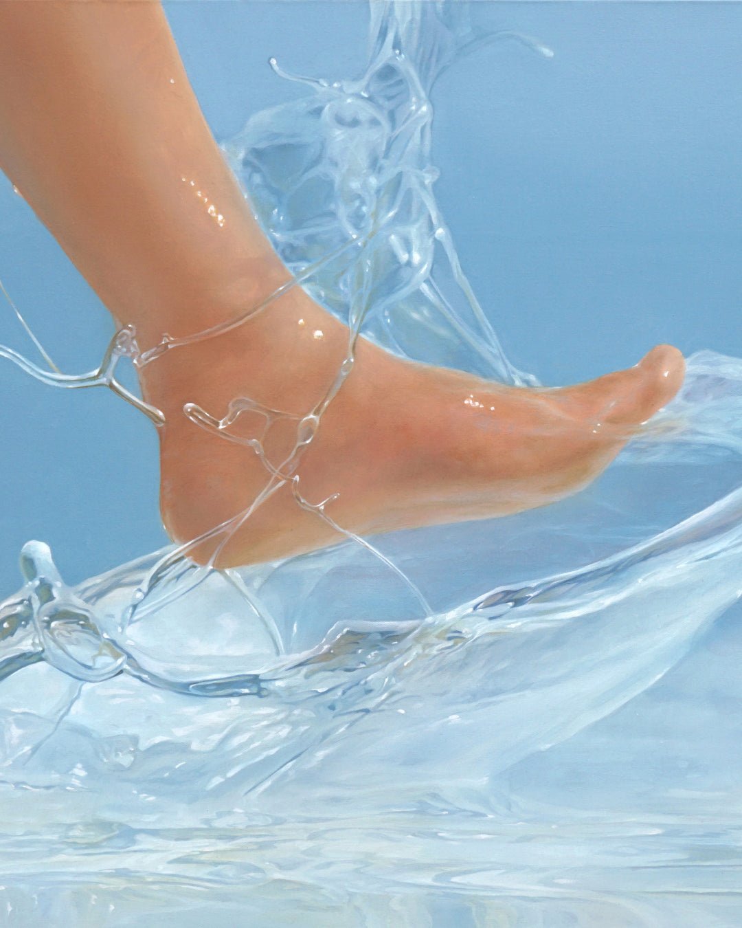 Walk close-up detail, brushwork texture by Korean artist Lee Ju Won
