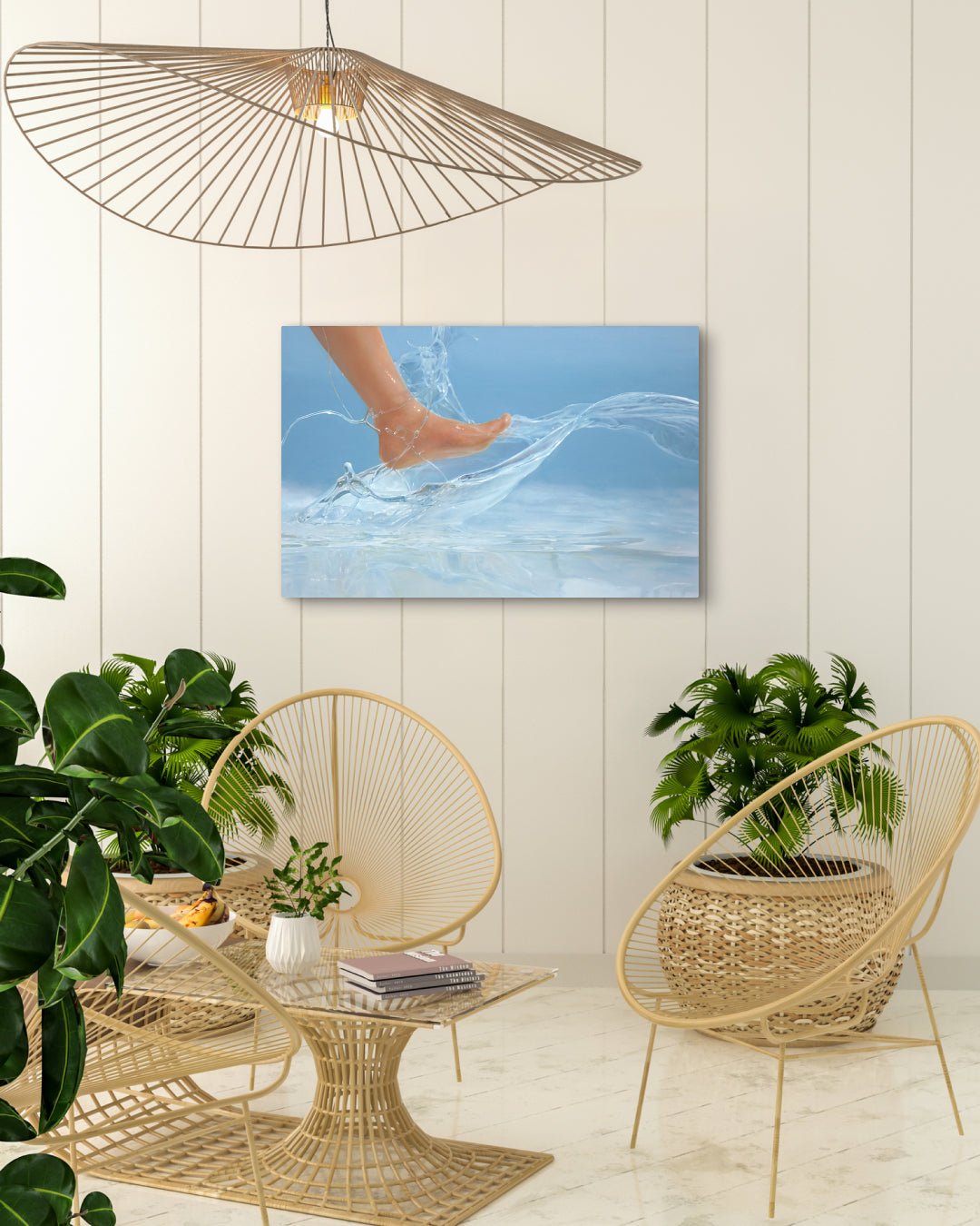 Korean contemporary painting Walk by Lee Ju Won, interior wall art decor